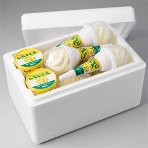 レモン牛乳カップアイス&ソフトクリームセット【代引不可】 レモン牛乳カップアイス&ソフトクリームセット【代引不可】